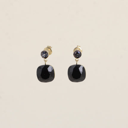 Boucles pendantes - ornées de cristaux de Swarovski® SS24 et 12 mm