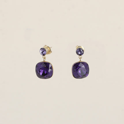 Boucles pendantes - ornées de cristaux de Swarovski® SS24 et 12 mm