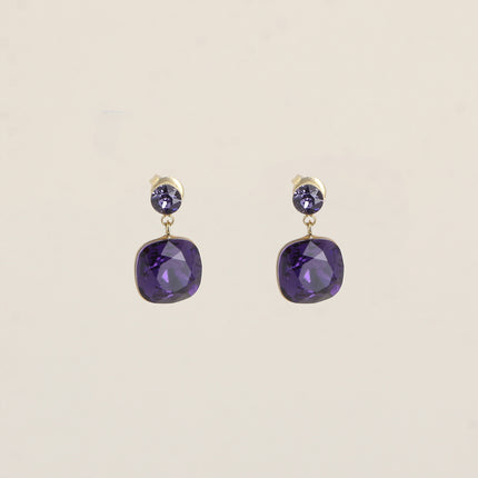 Boucles pendantes - ornées de cristaux de Swarovski® SS24 et 12 mm