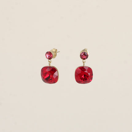 Boucles pendantes - ornées de cristaux de Swarovski® SS24 et 12 mm