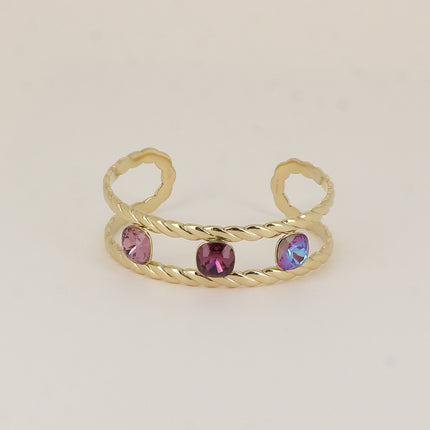 Manchette - ornée de cristaux de Swarovski® 12mm et 10mm