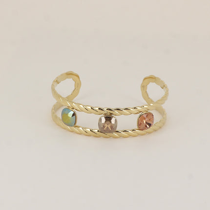 Manchette - ornée de cristaux de Swarovski® 12mm et 10mm