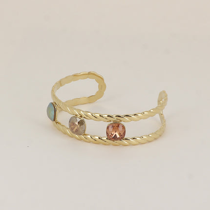 Manchette - ornée de cristaux de Swarovski® 12mm et 10mm