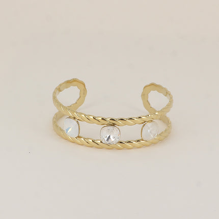 Manchette - ornée de cristaux de Swarovski® 12mm et 10mm