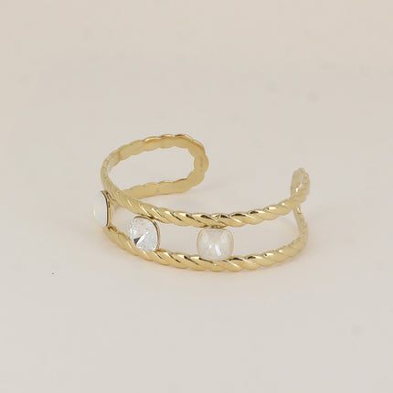 Manchette - ornée de cristaux de Swarovski® 12mm et 10mm