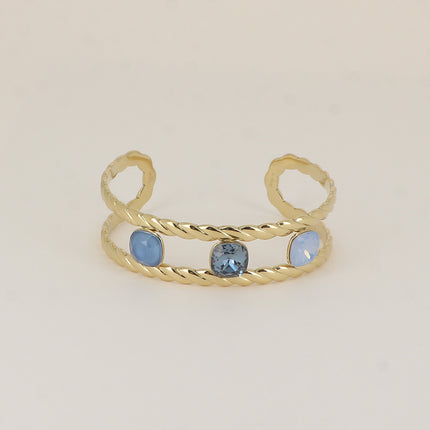 Manchette - ornée de cristaux de Swarovski® 12mm et 10mm
