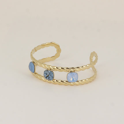 Manchette - ornée de cristaux de Swarovski® 12mm et 10mm