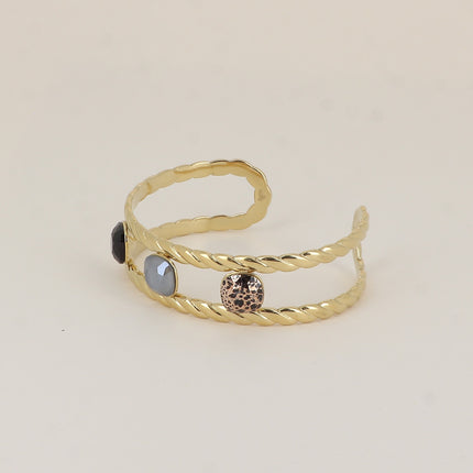 Manchette - ornée de cristaux de Swarovski® 12mm et 10mm