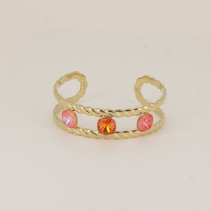 Manchette - ornée de cristaux de Swarovski® 12mm et 10mm