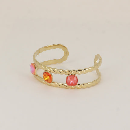 Manchette - ornée de cristaux de Swarovski® 12mm et 10mm