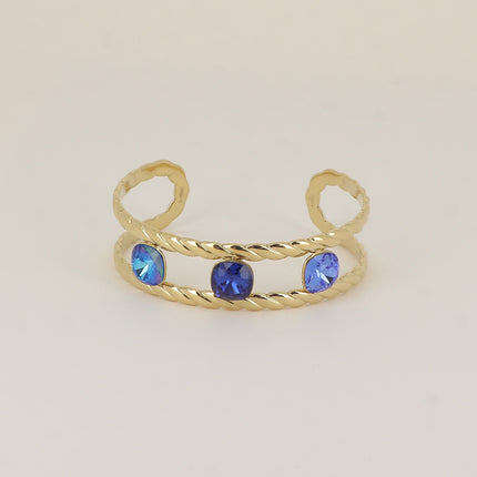 Manchette - ornée de cristaux de Swarovski® 12mm et 10mm