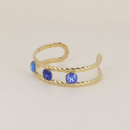 Manchette - ornée de cristaux de Swarovski® 12mm et 10mm