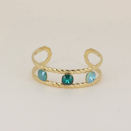 Manchette - ornée de cristaux de Swarovski® 12mm et 10mm