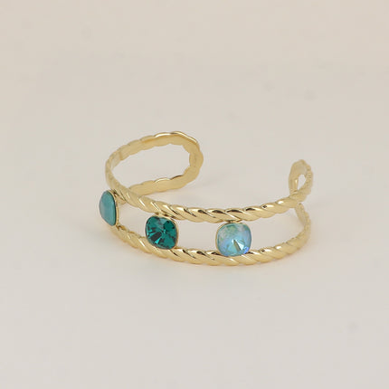 Manchette - ornée de cristaux de Swarovski® 12mm et 10mm