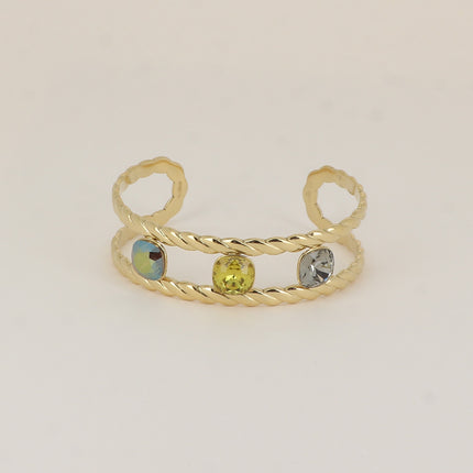 Manchette - ornée de cristaux de Swarovski® 12mm et 10mm