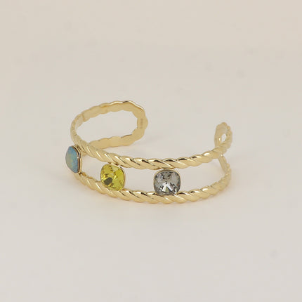 Manchette - ornée de cristaux de Swarovski® 12mm et 10mm