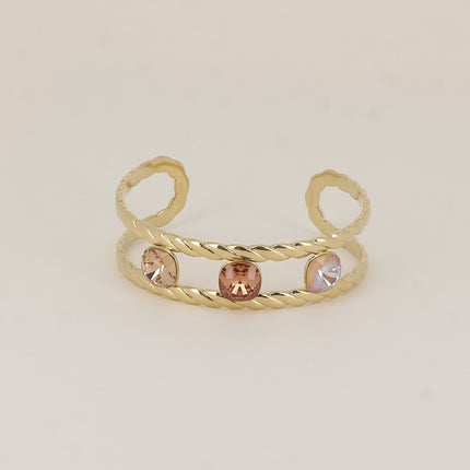 Manchette - ornée de cristaux de Swarovski® 12mm et 10mm