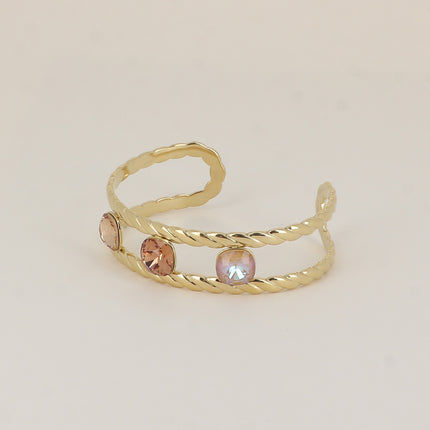 Manchette - ornée de cristaux de Swarovski® 12mm et 10mm