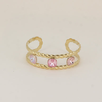 Manchette - ornée de cristaux de Swarovski® 12mm et 10mm