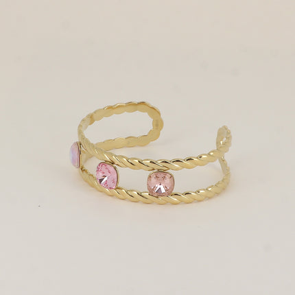 Manchette - ornée de cristaux de Swarovski® 12mm et 10mm
