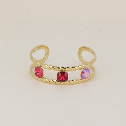 Manchette - ornée de cristaux de Swarovski® 12mm et 10mm