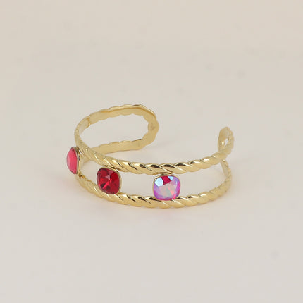 Manchette - ornée de cristaux de Swarovski® 12mm et 10mm