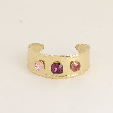 Manchette - ornée de cristaux de Swarovski® 10mm et 12mm