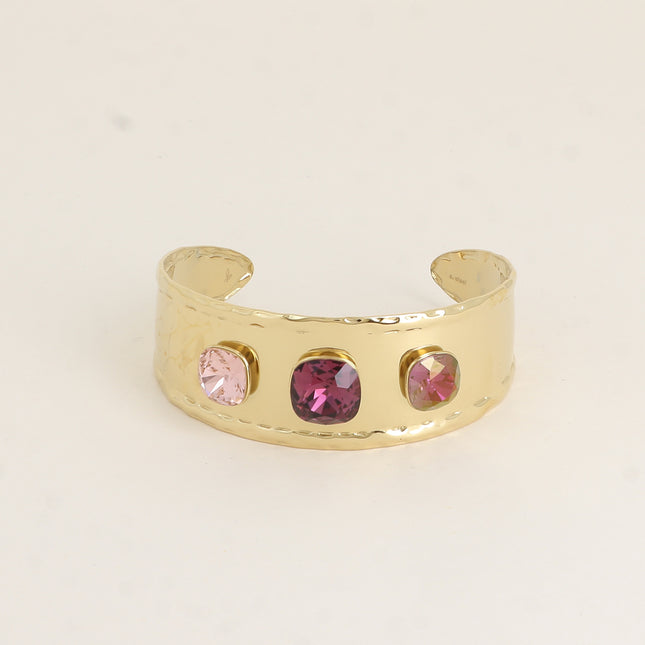 Manchette - ornée de cristaux de Swarovski® 10mm et 12mm