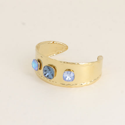 Manchette - ornée de cristaux de Swarovski® 10mm et 12mm