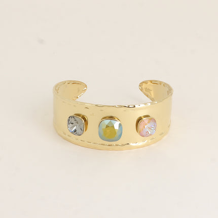 Manchette - ornée de cristaux de Swarovski® 10mm et 12mm