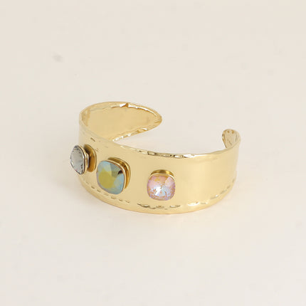 Manchette - ornée de cristaux de Swarovski® 10mm et 12mm