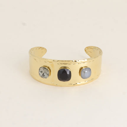Manchette - ornée de cristaux de Swarovski® 10mm et 12mm