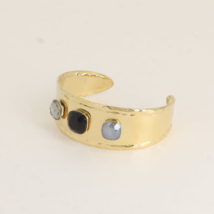 Manchette - ornée de cristaux de Swarovski® 10mm et 12mm