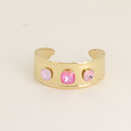 Manchette - ornée de cristaux de Swarovski® 10mm et 12mm