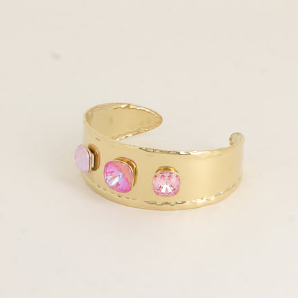 Manchette - ornée de cristaux de Swarovski® 10mm et 12mm