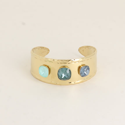 Manchette - ornée de cristaux de Swarovski® 10mm et 12mm