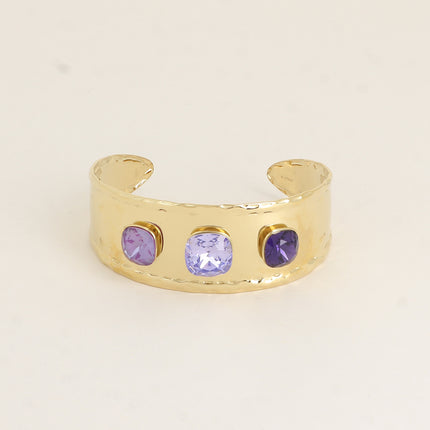 Manchette - ornée de cristaux de Swarovski® 10mm et 12mm
