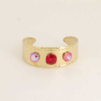 Manchette - ornée de cristaux de Swarovski® 10mm et 12mm