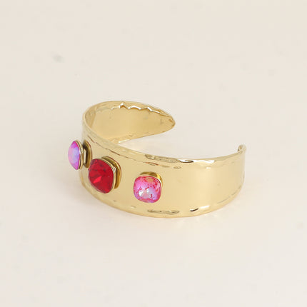 Manchette - ornée de cristaux de Swarovski® 10mm et 12mm