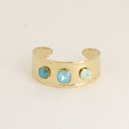 Manchette - ornée de cristaux de Swarovski® 10mm et 12mm