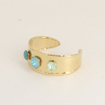 Manchette - ornée de cristaux de Swarovski® 10mm et 12mm