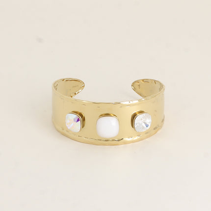 Manchette - ornée de cristaux de Swarovski® 10mm et 12mm