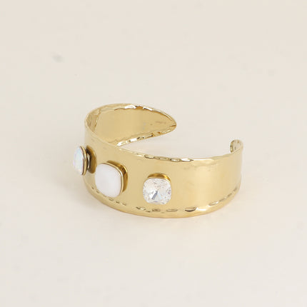Manchette - ornée de cristaux de Swarovski® 10mm et 12mm