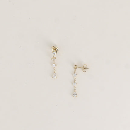 Boucles pendantes - 4 cristaux