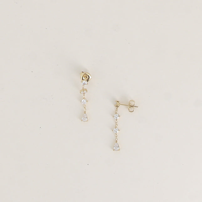 Boucles pendantes - 4 cristaux