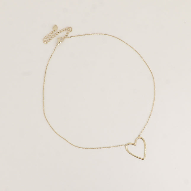 Collier - pendentif coeur ajouré