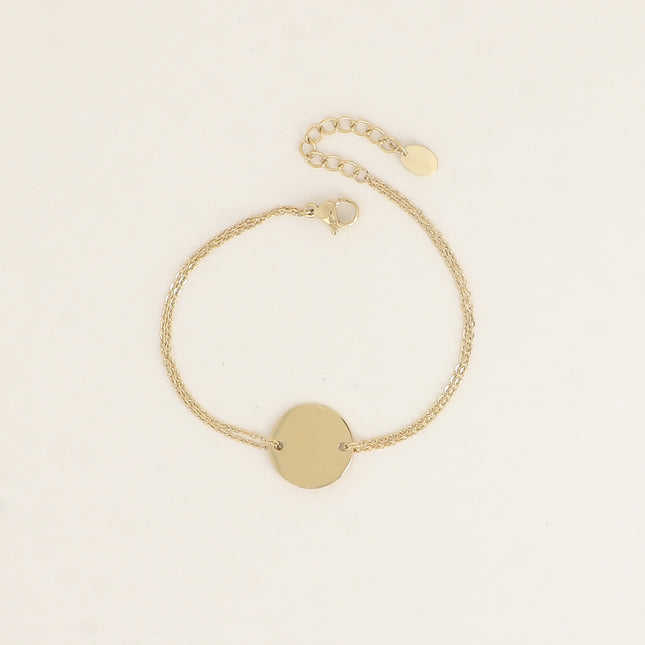 Bracelet - pastille ronde 15mm