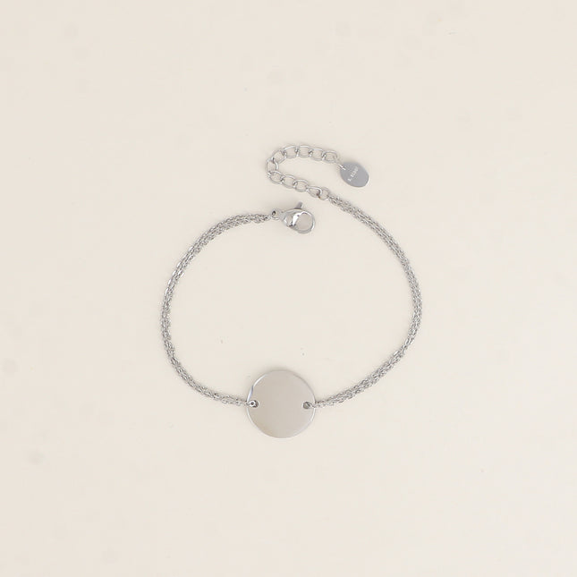 Bracelet - pastille ronde 15mm