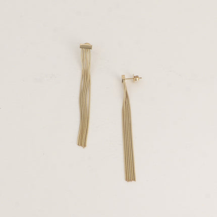Boucles pendantes - barre et 5 mailles serpent