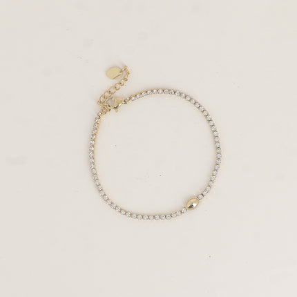 Bracelet - chaîne rivière et ovale